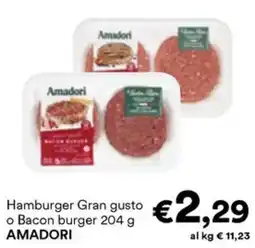 Unes Hamburger Gran gusto o Bacon burger AMADORI offerta