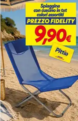 Iper Super Conveniente Spiaggina con cuscino in txt colori assortiti offerta