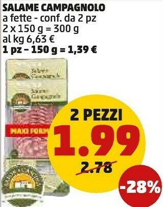 PENNY Salame campagnolo a fette offerta