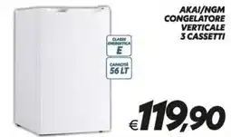 Iper Super Conveniente AKAI/NGM CONGELATORE VERTICALE 3 CASSETTI offerta