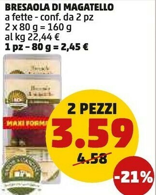 PENNY Bresaola di magatello offerta