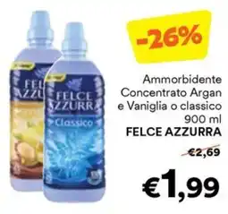 Unes Ammorbidente Concentrato Argan e Vaniglia o classico FELCE AZZURRA offerta