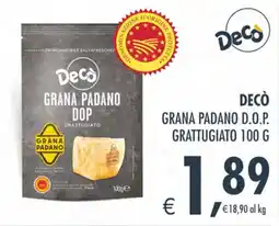 Deco Maxistore Decò Grana Padano D.O.P. Grattugiato offerta