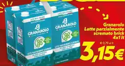 Iper Super Conveniente Granarolo Latte parzialmente scremato brick offerta