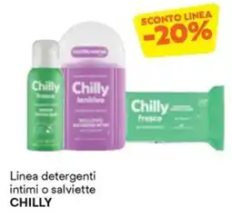 Unes Linea detergenti intimi o salviette CHILLY offerta