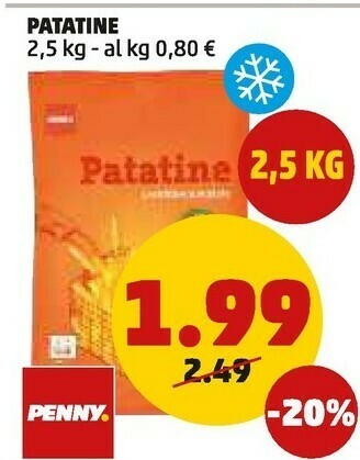 PENNY Patatine offerta