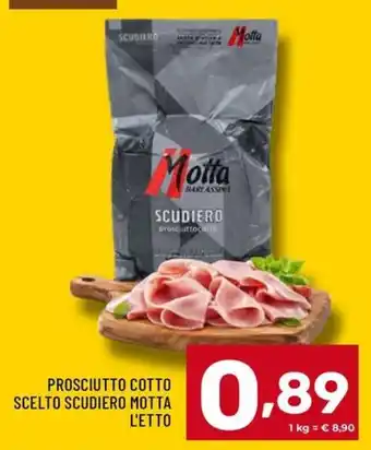 Il Centesimo Prosciutto Cotto Scelto Scudiero Motta L'etto offerta