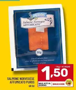 Il Centesimo Salmone Norvegese Affumicato Puros offerta