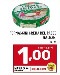 Il Centesimo Formaggini Crema Bel Paese Galbani offerta