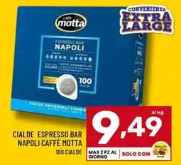 Il Centesimo Cialde Espresso Bar Napoli Caffè Motta offerta