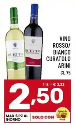 Il Centesimo Vino Rosso/Bianco Curatolo Arini offerta