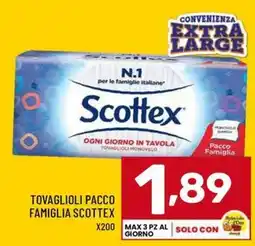 Il Centesimo Tovaglioli pacco famiglia Scottex offerta