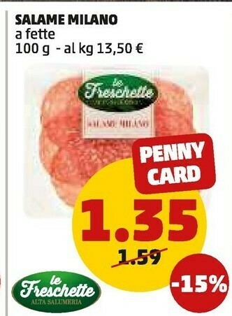 PENNY Salame milano offerta