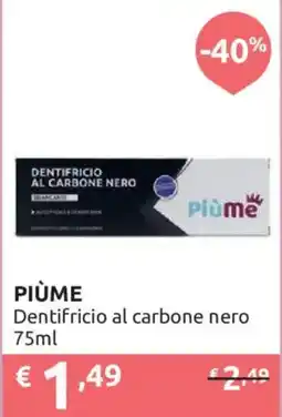 Ipersoap PIÙME Dentifricio al carbone nero offerta