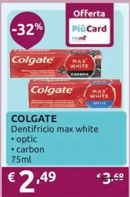 Ipersoap Colgate Dentifricio max white offerta