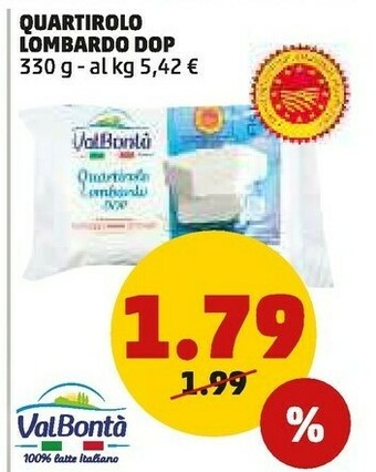 PENNY Valbonta quartirolo lombardo dop offerta