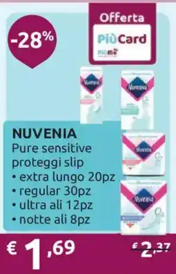 Ipersoap NUVENIA Pure sensitive proteggi slip offerta