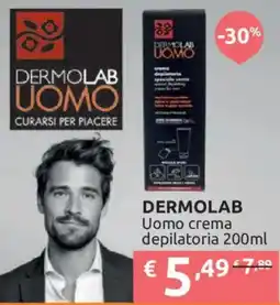 Ipersoap DERMOLAB Uomo crema depilatoria offerta