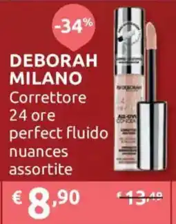Ipersoap DEBORAH MILANO Correttore 24 ore perfect fluido offerta