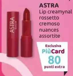 Ipersoap ASTRA Lip creamynal rossetto cremoso offerta
