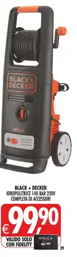 Deco Superstore Black + decker idropulitrice 140 bar 220v offerta