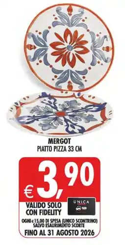 Deco Superstore MERGOT PIATTO PIZZA 33 CM offerta