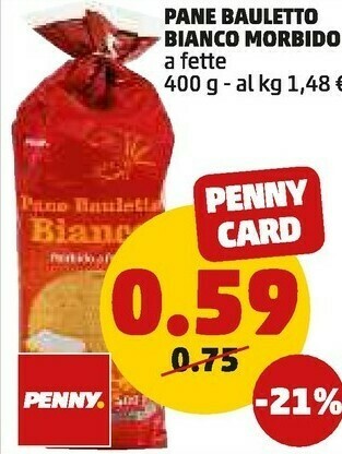 PENNY Pane bauletto bianco morbido offerta