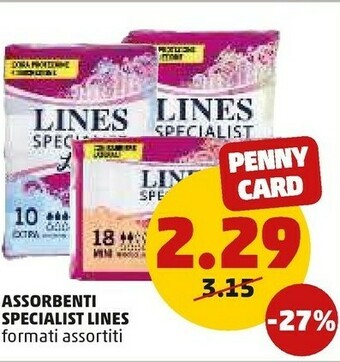 PENNY Assorbenti lines offerta