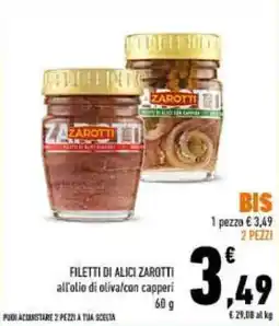 Conad Filetti di Alici Zarotti offerta