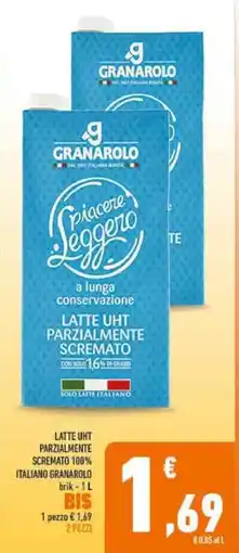 Conad LATTE UHT PARZIALMENTE SCREMATO 100% ITALIANO GRANAROLO offerta