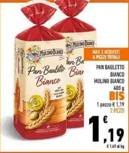 Conad Pan Bauletto Bianco Mulino Bianco offerta