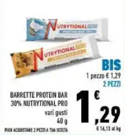 Conad BARRETTE PROTEIN BAR 30% NUTRYTIONAL PRO offerta