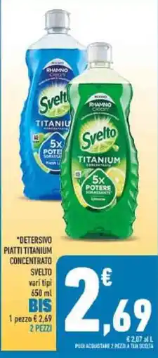 Conad Detersivo piatti titanium concentrato Svelto offerta