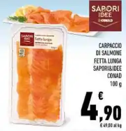 Conad Carpaccio di salmone fetta lunga Sapori&Idee offerta