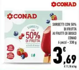 Conad Sorbetti CONAD ai frutti di bosco offerta