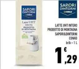 Conad Latte UHT intero Saporidintorni offerta