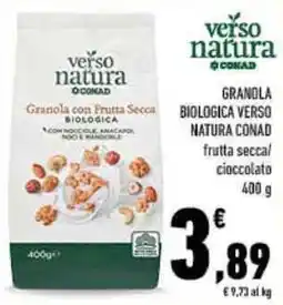 Conad Granola con Frutta Secca BIOLOGICA verso natura offerta