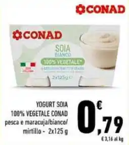 Conad YOGURT SOIA 100% VEGETALE CONAD offerta