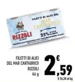 Conad Filetti di Alici del Mar Cantabrico Rizzoli offerta