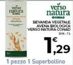 Conad Beveranda vegetale avena biologica verso natura conad offerta