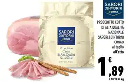 Conad Prosciutto Cotto di Alta Qualità Nazionale Saporidintorni offerta