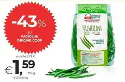 Coop Fagiolini Origine Coop offerta
