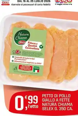 A&O PETTO DI POLLO GIALLO Natura Chiama SELEX offerta