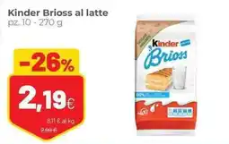 Coop Kinder Brioss al latte offerta