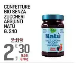 A&O Confettura bio senza zuccheri aggiunti Natu offerta