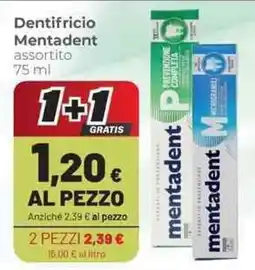 Coop Dentifricio Mentadent offerta