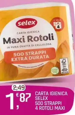 A&O Carta igienica Selex Maxi Rotoli offerta