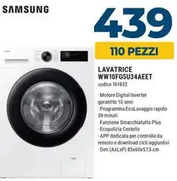 Sinergy SAMSUNG LAVATRICE WW10FG5U34AEET offerta
