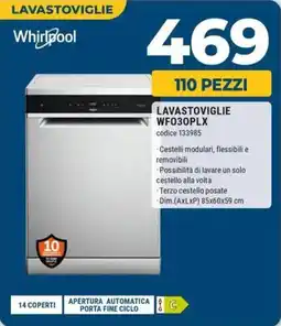 Sinergy Whirlpool LAVASTOVIGLIE WF030PLX offerta
