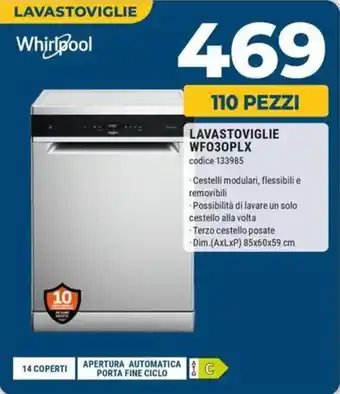 Whirlpool LAVASTOVIGLIE WF030PLX